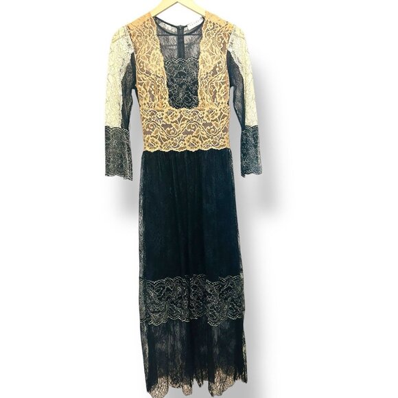 Sandro Paris Womens Long-Sleeve Dress Sz 1 (US Small) Lace Metallic MSRP $545 - Picture 16 of 16